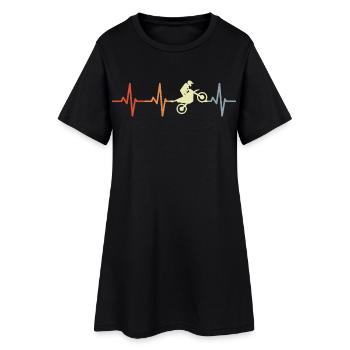Heart Line Motocross Riders - Women’s T-Shirt Dress - black - Front