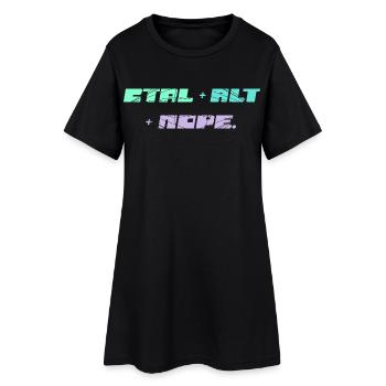 CTRL ALT NOPE - IT Motif - Women’s T-Shirt Dress - black - Front