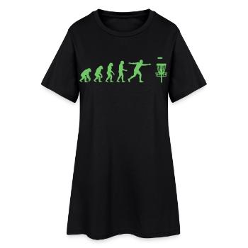 Disc Golf Evolution Drôle de Disc Golfeur Flying Disc - Robe T-shirt Femme - noir - Devant
