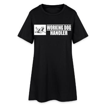 Working Dog Handler Motiv  - Frauen T-Shirt-Kleid - Schwarz - Vorne