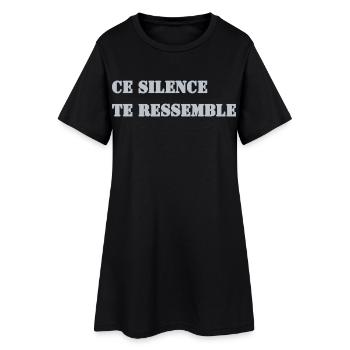 CE SILENCE TE RESSEMBLE - Robe T-shirt Femme - noir - Devant