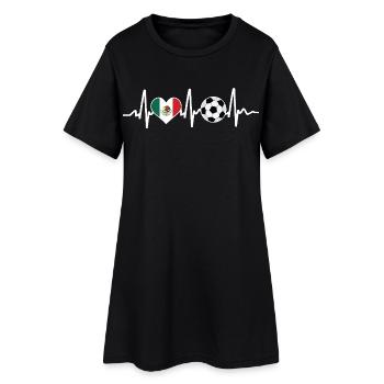 Football au Mexique - Robe T-shirt Femme - noir - Devant