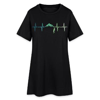 Climbing Heartbeat Climber - Women’s T-Shirt Dress - black - Front