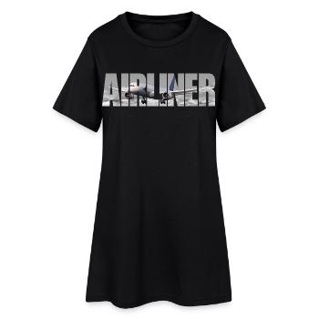 Avion B 787 - Robe T-shirt Femme - noir - Devant