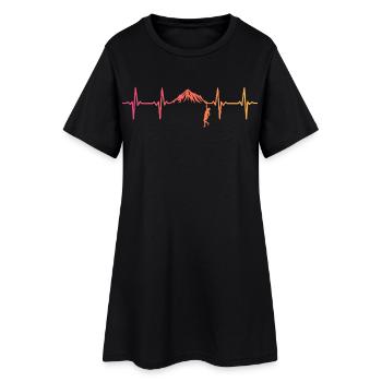 Climbing Sunset Heartbeat Climber - Women’s T-Shirt Dress - black - Front