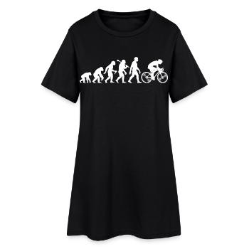 Radfahrer Evolution Zum Radfahren Für Radsport - Frauen T-Shirt-Kleid - Schwarz - Vorne