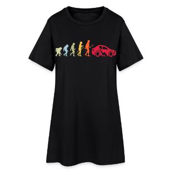 Évolution de la voiture électrique E-Car - Robe T-shirt Femme - noir - Devant