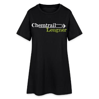 Chemtrail Denier - Schwurbler Pilot Shirt - Robe T-shirt Femme - noir - Devant