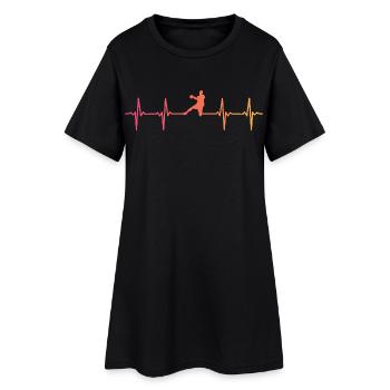 Handball Sunset Heartbeat Handballer - Women’s T-Shirt Dress - black - Front