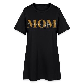 Je t’aime Maman Déclaration d’amour Mère Chère Maman - Robe T-shirt Femme - noir - Devant