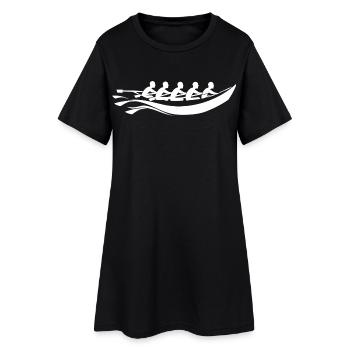 Style dessin animé de l’équipe d’aviron - Robe T-shirt Femme - noir - Devant