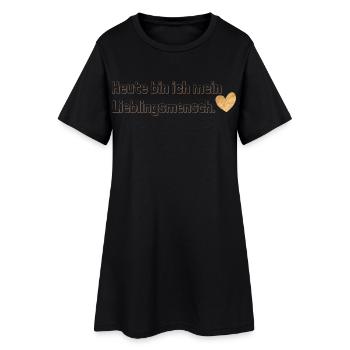 Heute bin ich mein Lieblingsmensch – Selbstliebe - Frauen T-Shirt-Kleid - Schwarz - Vorne