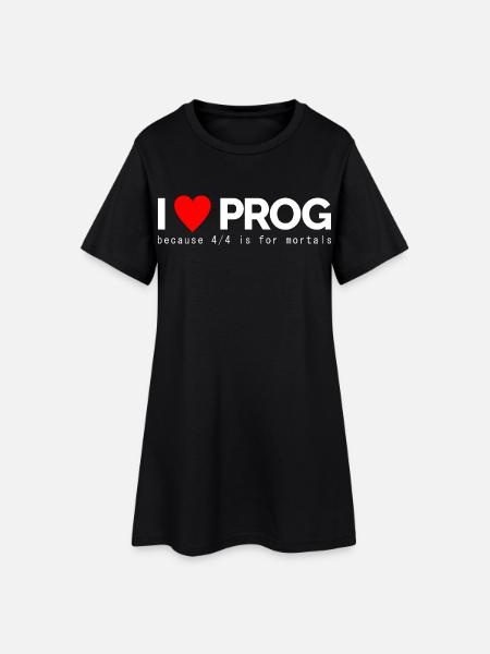 J’adore le Prog - Robe T-shirt Femme - noir