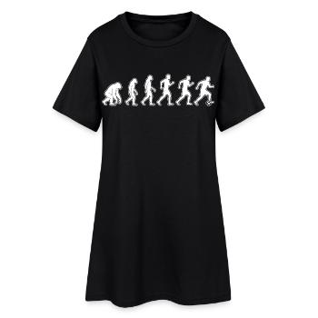Evolution to become a football player - Women’s T-Shirt Dress - black - Front