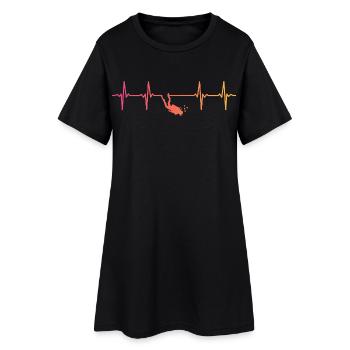 Plongée Sunset battement de coeur plongée  - Robe T-shirt Femme - noir - Devant