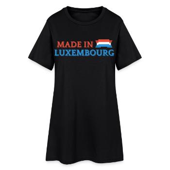 Made in Luxembourg, fierté luxembourgeoise - Robe T-shirt Femme - noir - Devant