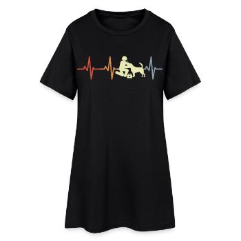 Chiffres en bâton vétérinaire ECG - Robe T-shirt Femme - noir - Devant