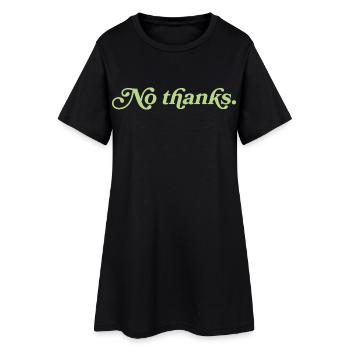 Non merci – Déclaration minimaliste - Robe T-shirt Femme - noir - Devant
