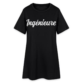 Ingénieure - Robe T-shirt Femme - noir - Devant