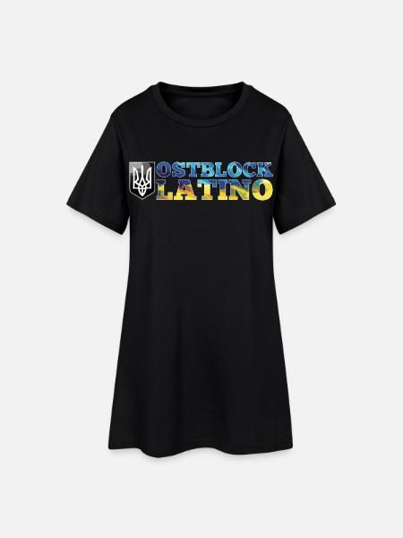 Ostblock Latino Ukrainer Ukraine Geschenk - Frauen T-Shirt-Kleid - Schwarz