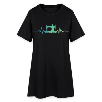 Machines à coudre battement de coeur coudre  - Robe T-shirt Femme - noir - Devant