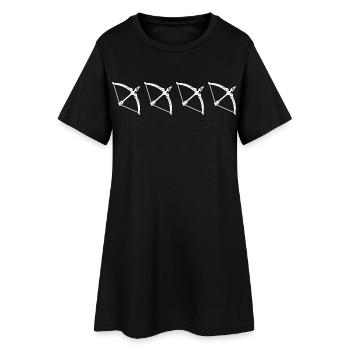 Croquis de tir à l’arc - Robe T-shirt Femme - noir - Devant
