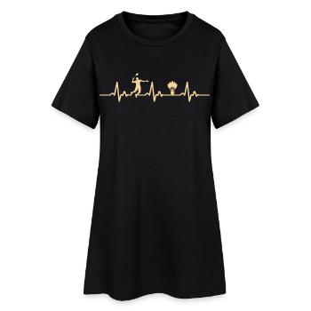 Badminton Heartbeat  - Robe T-shirt Femme - noir - Devant