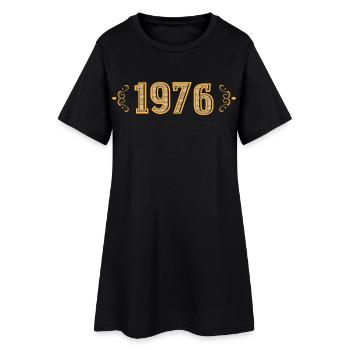 Legend since 1976 retro 1976 - Women’s T-Shirt Dress - black - Front