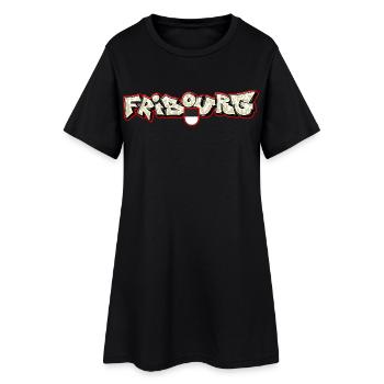 Fribourg Graffiti - Robe T-shirt Femme - noir - Devant