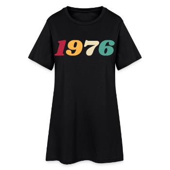 1976 Geschenk 1976 Geburtstag 1976 Retro 1976 - Frauen T-Shirt-Kleid - Schwarz - Vorne