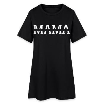 maman - Robe T-shirt Femme - noir - Devant