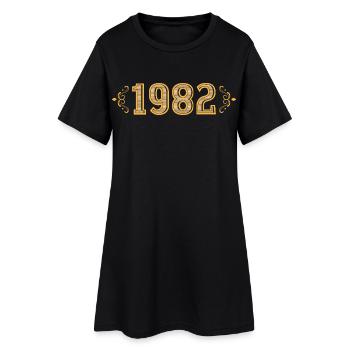 Légende depuis 1982 rétro 1982 - Robe T-shirt Femme - noir - Devant