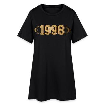 Legende seit 1998 Retro 1998 - Frauen T-Shirt-Kleid - Schwarz - Vorne