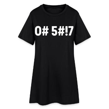 Oh merde, codé - Robe T-shirt Femme - noir - Devant