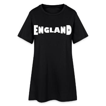 Angleterre - Robe T-shirt Femme - noir - Devant
