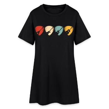 Guitare acoustique coeur design musical - Robe T-shirt Femme - noir - Devant