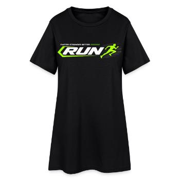 Neon Run Logo Sprint Look - Robe T-shirt Femme - noir - Devant
