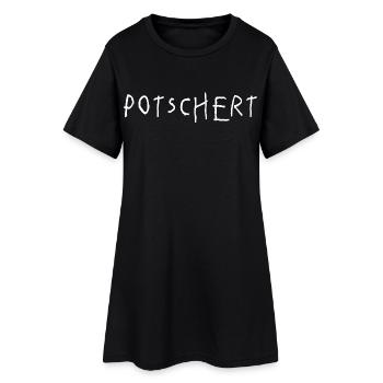 potschert dialekt Tollpatsch österreich gschead - Frauen T-Shirt-Kleid - Schwarz - Vorne