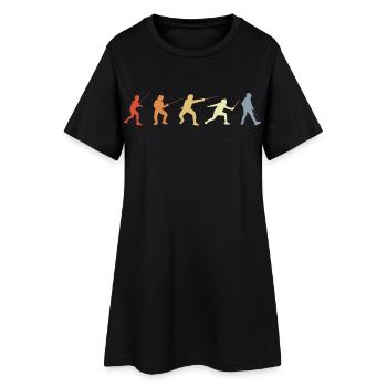 Fencer positions - Women’s T-Shirt Dress - black - Front