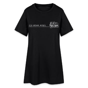 ich wohn mobil sprüche Camping camper wohnmobil - Frauen T-Shirt-Kleid - Schwarz - Vorne