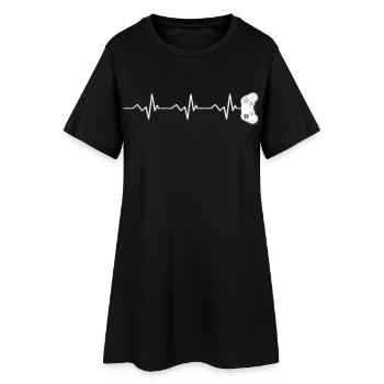 Pouls gamer - Robe T-shirt Femme - noir - Devant