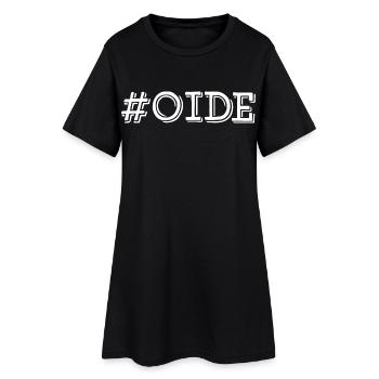 #OIDE - Frauen T-Shirt-Kleid - Schwarz - Vorne