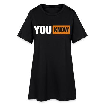You Know - Parodie de logo amusante pour les fêtes / Malle - Robe T-shirt Femme - noir - Devant
