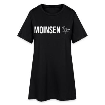 « Moinsen » - Édition Seagulls - Robe T-shirt Femme - noir - Devant
