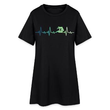 Jiu Jitsu Heartbeat Jiu-Jitsu - Women’s T-Shirt Dress - black - Front