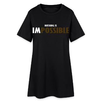 NO THING IS IMPOSSIBLE  - Robe T-shirt Femme - noir - Devant
