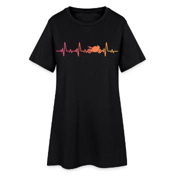 motorcycle biker sunsetheartbeat motorcycle - Women’s T-Shirt Dress - black - Front