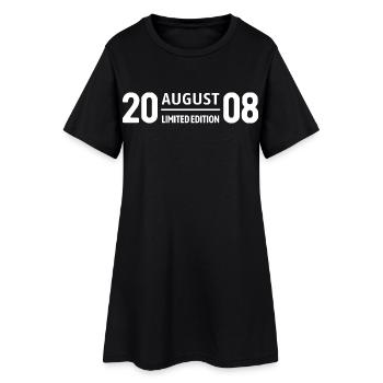 Édition limitée cadeau d’anniversaire d’août 2008 - Robe T-shirt Femme - noir - Devant