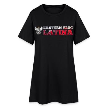 Bloc de l’Est Latina Pole Pologne Aigle Blanc Cadeau - Robe T-shirt Femme - noir - Devant