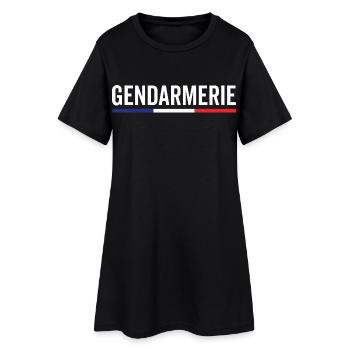 Gendarmerie France Detailed Emblem - Women’s T-Shirt Dress - black - Front